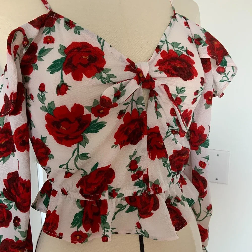 Rose Ruffled Top - Picture 4 of 7